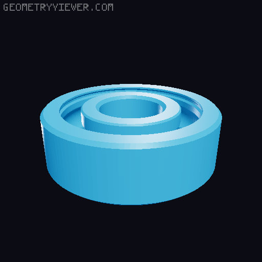 FPBB - Fully Printable Ball Bearing 3D model thumbnail
