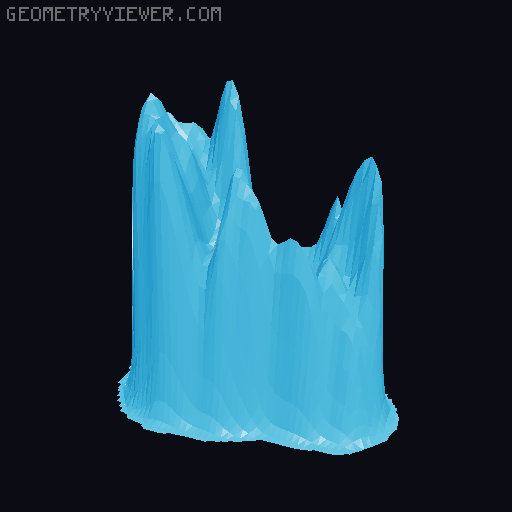 Topographic World Map 3D model thumbnail