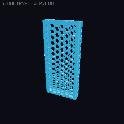 Gridfinity Hex Bins Light (rotated grid) all sizes 3D model thumbnail