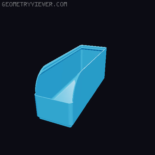 Gridfinity rouded bins collection all sizes 3D model thumbnail