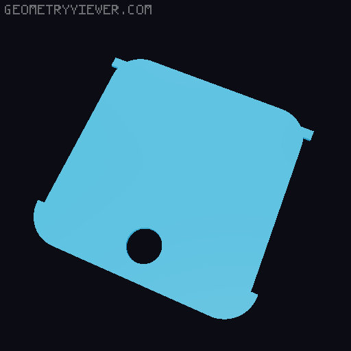 Material saving dishwasher tablet dispenser 3D model thumbnail