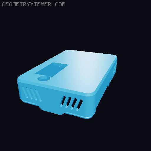 Raspberry Pi 4 case with a Aursinc hotspot radio hat with Fusion360 file 3D model thumbnail