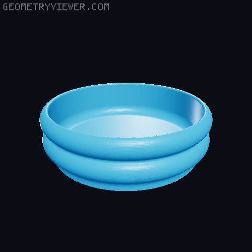 Ribbed Stack Desk Organizer 3D model thumbnail