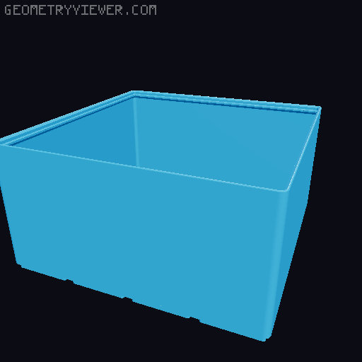 Gridfinity lite - economical plain storage bins 3D model thumbnail