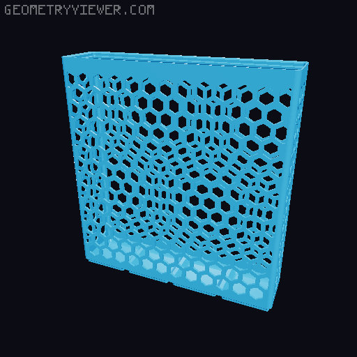 Gridfinity Hex Bins Light all sizes 3D model thumbnail