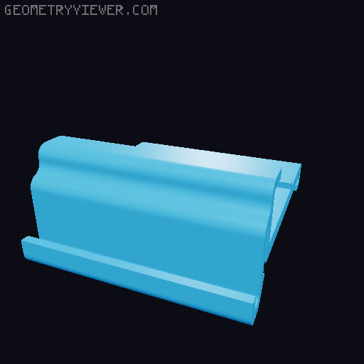 WAGO 221-4xx/6xx DIN Mount 3D model thumbnail