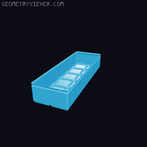 Gridfinity Box (Quick print, lite version, less filament!) 3D model thumbnail