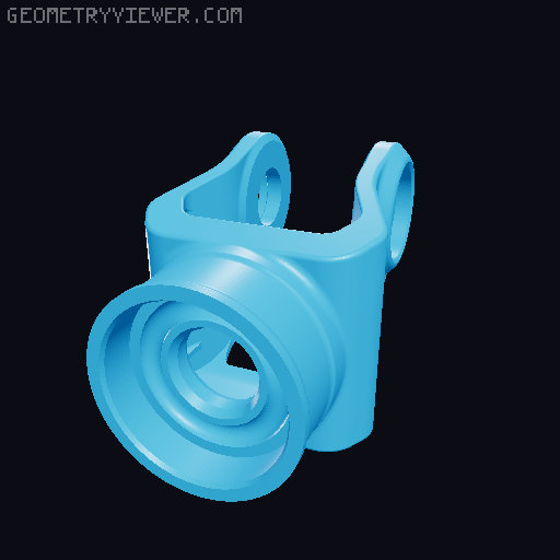 Fully Printable Swiveling, Locking Caster 3D model thumbnail