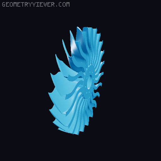 3D Printable Jet Engine 3D model thumbnail