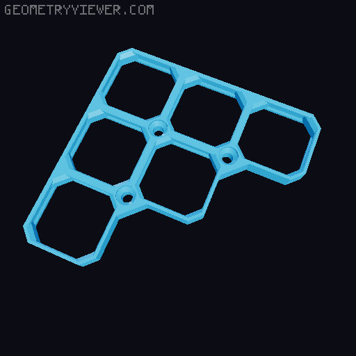 openGrid Triangular Tiles (2x2 - 12x12) 3D model thumbnail