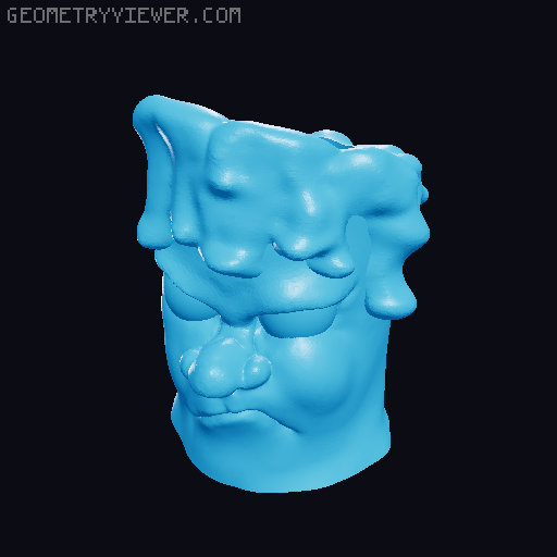 Funny Cartoon Christmas Candle ( no 3 of 4) ( Now also With LED Support) 3D model thumbnail