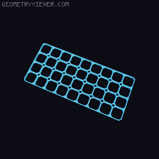 openGrid with Multiboard-compatible screw holes 3D model thumbnail