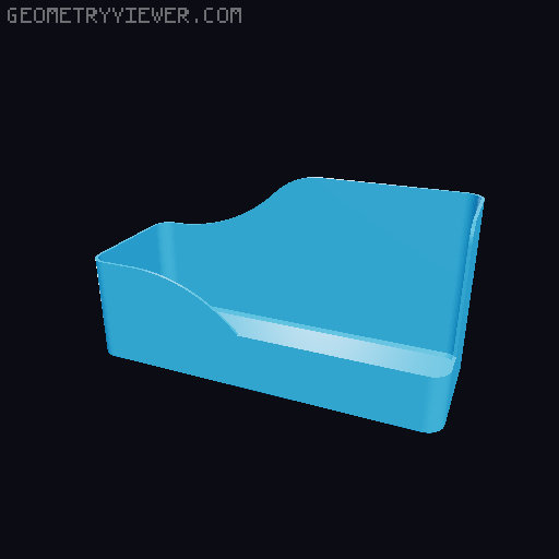 Wide Version of Bambu Lab Magnetic Purge Poop Slide for X1C / P1S (side collection of poop, perfect for cabinet!) 3D model thumbnail