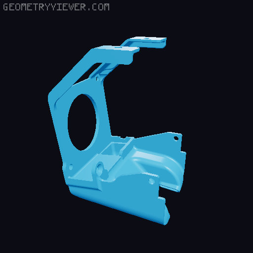 Creality K1/K1C Toolhead Cover/Shroud 5015 fan 3D model thumbnail