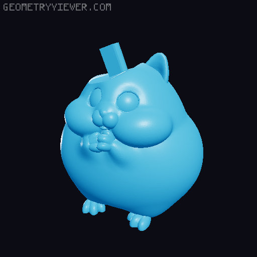 A business hamster(2 parts) 3D model thumbnail