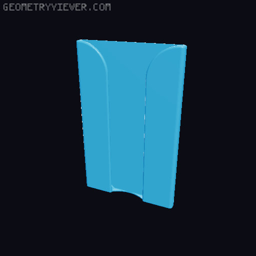 'The DUMB Wallet' w/ Keychain Holes 3D model thumbnail