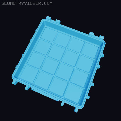 Gridfinity Rugged Storage Box, Parametric and Customizable 3D model thumbnail