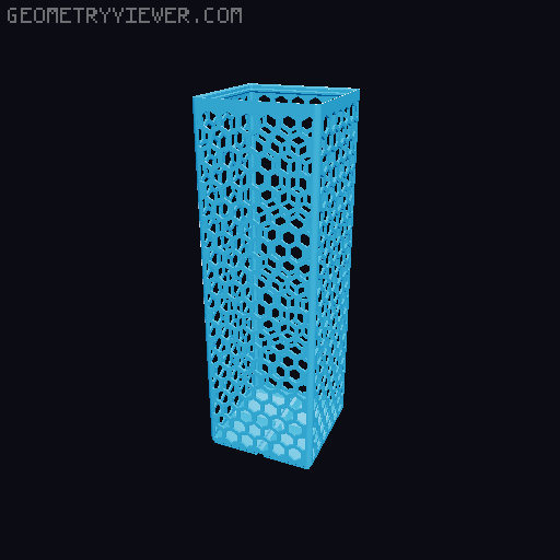 Gridfinity Hex Bins Light all sizes 3D model thumbnail