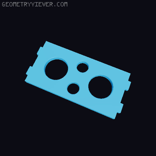DDD Printable Wall Control System 3D model thumbnail