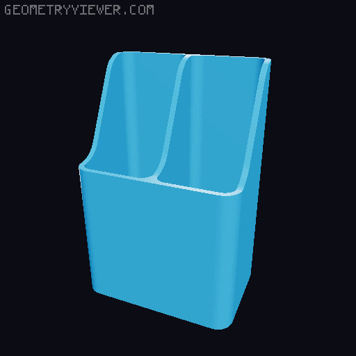Bin for Ikea skadis - 564 models - hooks need support 3D model thumbnail