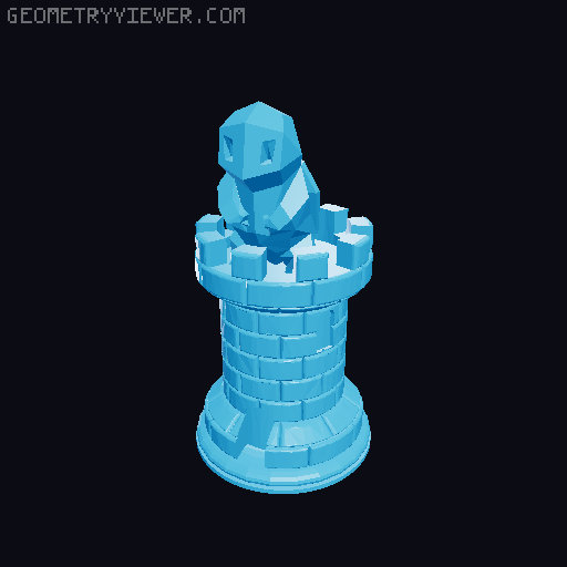 Pokemon Chess Set 3D model thumbnail