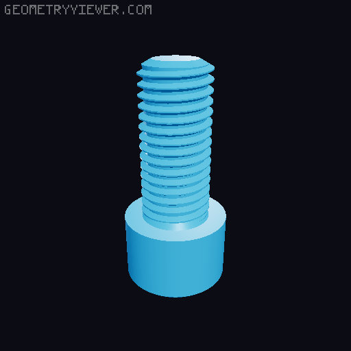 Hundreds of Metric Allen Screws with Cylindrical Head M2 up to M64 3D model thumbnail