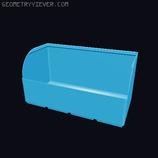Gridfinity rouded bins collection all sizes 3D model thumbnail