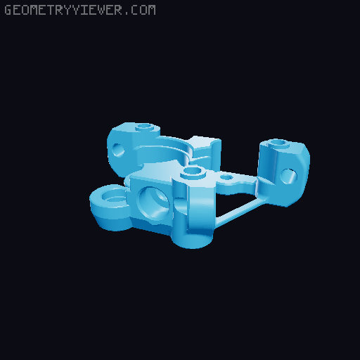 ProtoXtruder 2.0 Skeletonised front and rigid back 3D model thumbnail