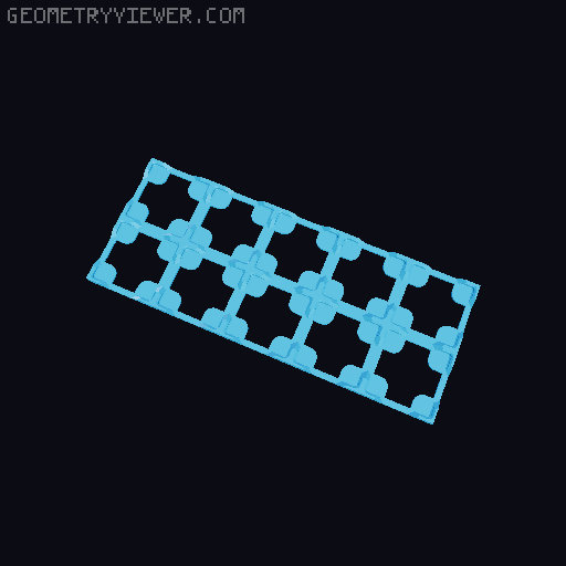 Thin Gridfinity Magnet Base - up to 12x12 3D model thumbnail