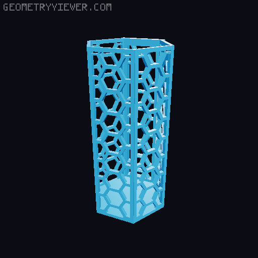 HSW hexagonal baskets v2 with full bottom 3D model thumbnail
