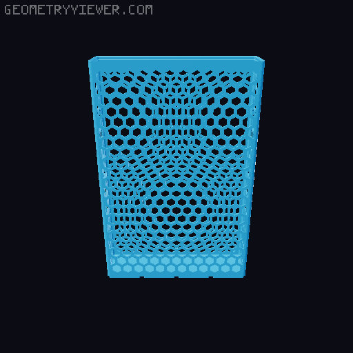 Gridfinity Hex Bins all sizes 3D model thumbnail
