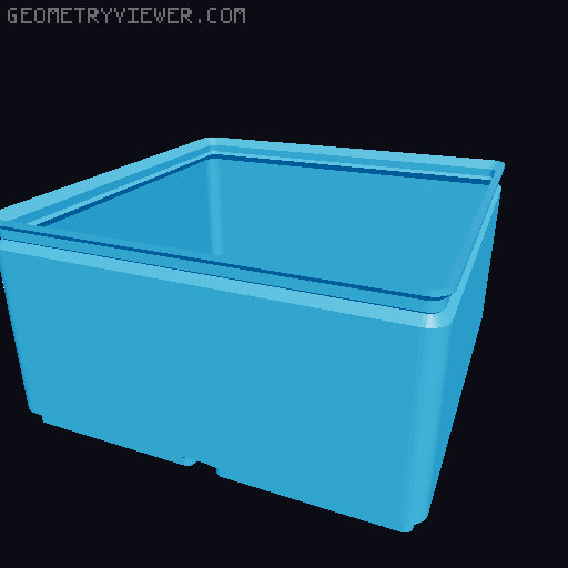 Gridfinity Box (Quick print, lite version, less filament!) 3D model thumbnail