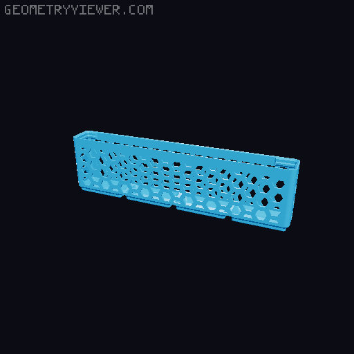 Gridfinity Hex Bins Light (rotated grid) all sizes 3D model thumbnail