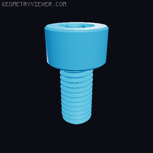 M6-M5-M4-M3 SOCKET CAP SCREW 3D model thumbnail