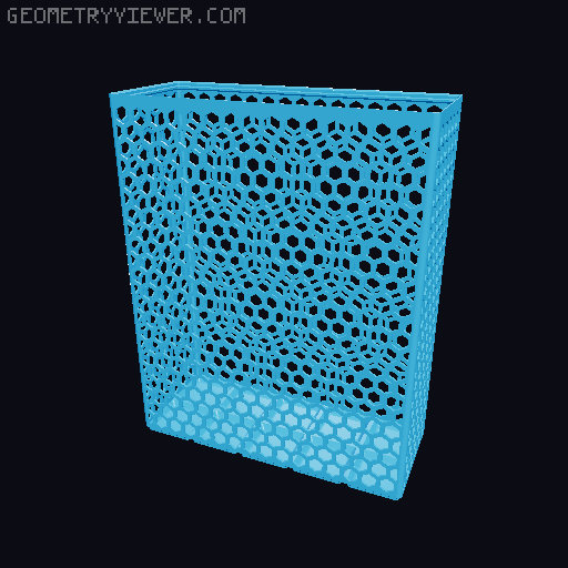 Gridfinity Hex Bins Light all sizes 3D model thumbnail