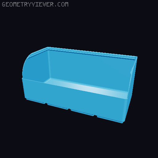 Gridfinity rouded bins collection all sizes 3D model thumbnail