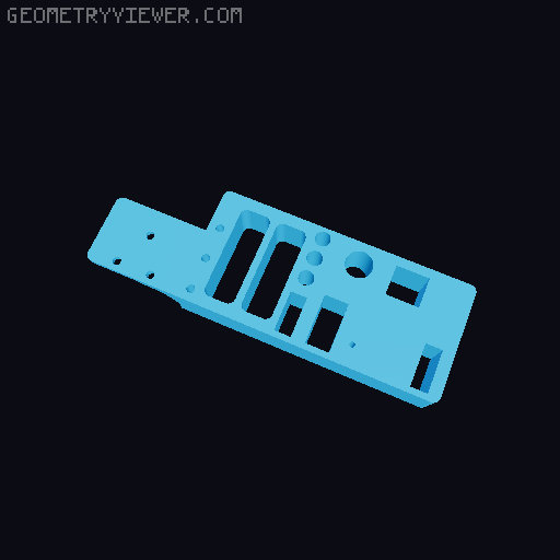 Tool Holder for Ender 3 V3 KE/SE with LED Light Bar, left & right for more tools 3D model thumbnail