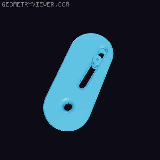Auto-locking 180° Rope Tensioner (print-in-place) 3D model thumbnail
