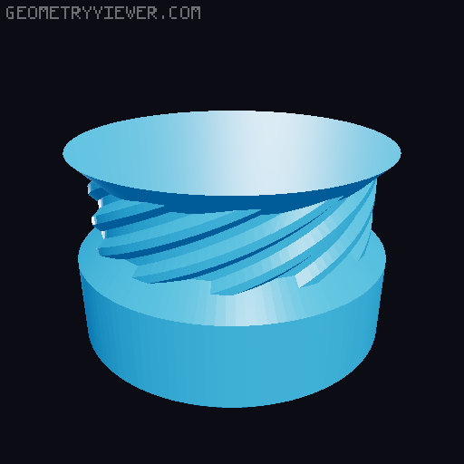 minimalistic trophy (vase mode) and base with hidden compartment 3D model thumbnail