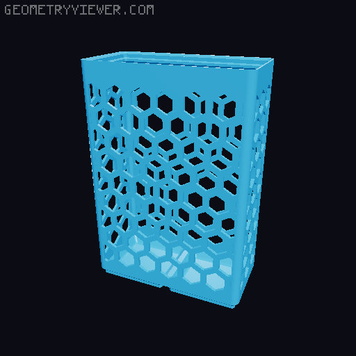 Gridfinity Hex Bins Light all sizes 3D model thumbnail