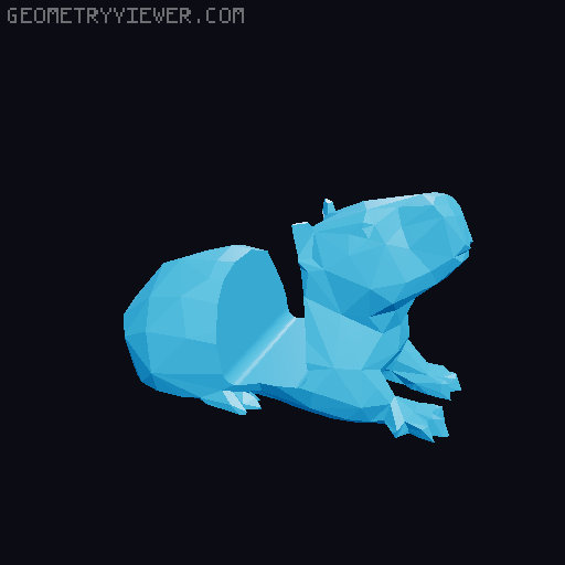 Capybara Phone Holder / Keyring 3D model thumbnail