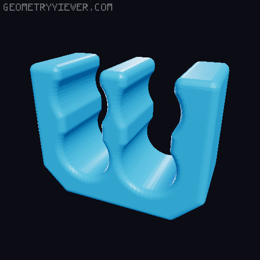 PC Cable Combs (Various Sizes) / cablecomb / cablecombs 3D model thumbnail