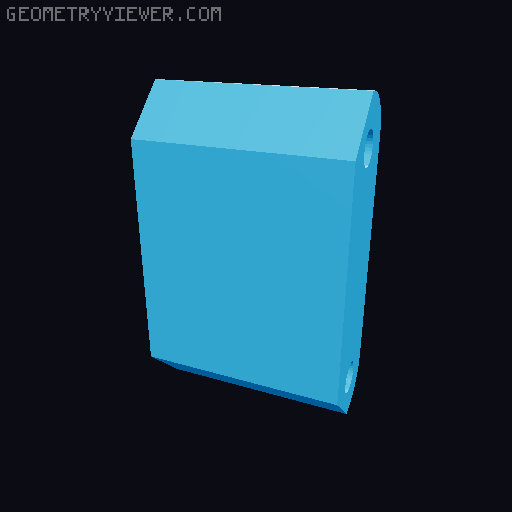 Water-Tight/Dust-Proof Parametric Box v2 (double clasp) 3D model thumbnail