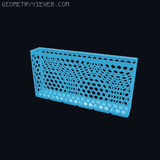 Gridfinity Hex Bins Light all sizes 3D model thumbnail