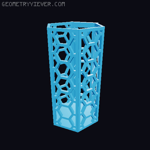 HSW hexagonal baskets v2 with full bottom 3D model thumbnail