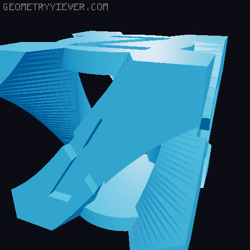 Twisted Dual Color XYZ Calibration Cube 3D model thumbnail