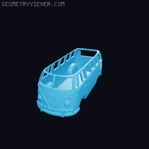 Volkswagen Bus 1970s 3D model thumbnail