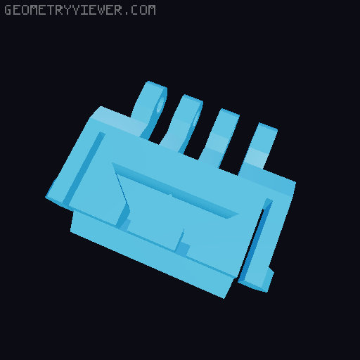 Multi-chamber Box with Clasp and Good Separation Large Compartment Remix 3D model thumbnail