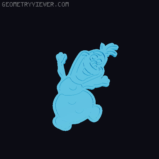 Frozen cookie cutters 3D model thumbnail