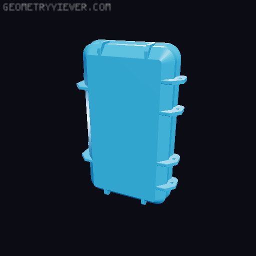Parametric protective case / toolbox 3D model thumbnail